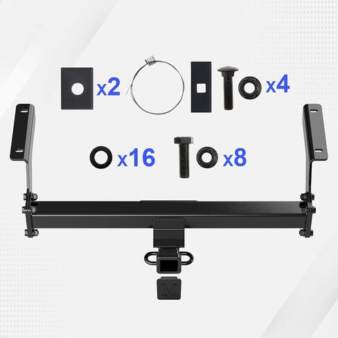 Hitch المقطورة الخلفية APS ، 2 بوصة قطرات القطر من الفئة 3 Hitch Cover متضمنة مع Subaru Crosstrek 2018-2023 in Saudi Arabia