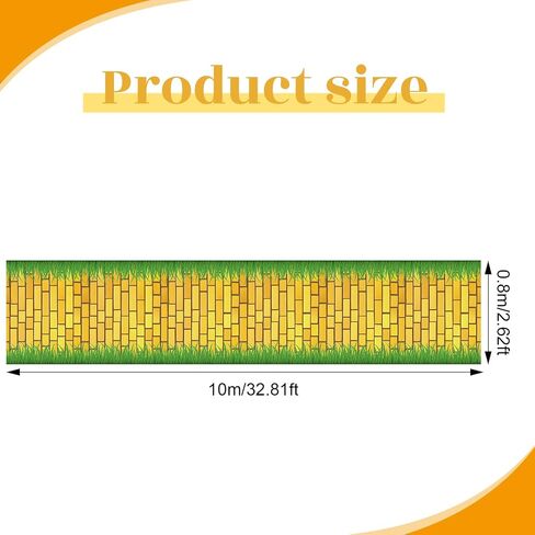Brick Road Backdrop Brick Flower Field Runner Photography Background Birthday Party Decorations Princess Floral Party Supplies for Bridal Shower (3.28 x 32.81 ft) in Kuwait