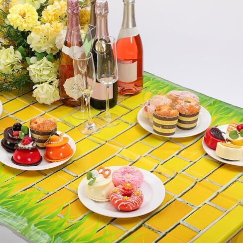 Brick Road Backdrop Brick Flower Field Runner Photography Background Birthday Party Decorations Princess Floral Party Supplies for Bridal Shower (3.28 x 32.81 ft) in Kuwait