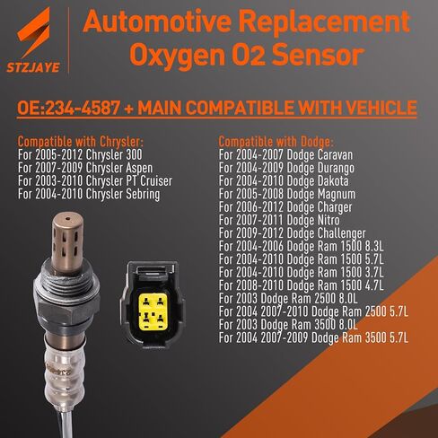 Oxygen O2 Sensor 234-4587, Automotive Replacement 02 Sensors Upstream Downstream Compatible with Jeep for Wrangler for Grand for Cherokee for Dodge for Ram 2344587 68144248AA in Saudi Arabia