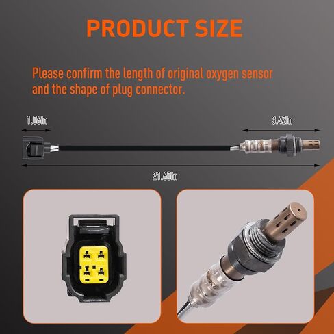 Oxygen O2 Sensor 234-4587, Automotive Replacement 02 Sensors Upstream Downstream Compatible with Jeep for Wrangler for Grand for Cherokee for Dodge for Ram 2344587 68144248AA in Saudi Arabia