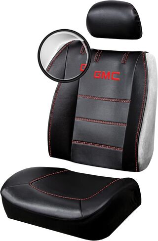 Plasticolor GMC Logo Sideless Car Truck Seat Covers 3-Pieces Sideless Design Deluxe Version Bundle with Air Freshener in Saudi Arabia