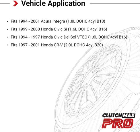 CMP Stage 2 Sport Clutch Kit with Chromoly Flywheel for Acura 1994-2001 Integra 1.8L B18, 1999-2000 Civic Si 1994-1997 Civic Del Sol VTEC 1.6L B16 1997-2001 CR-V 2.0L B20 in Saudi Arabia
