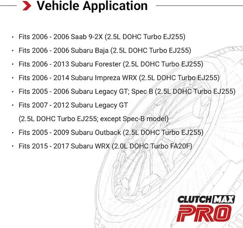 CMP Stage 3 Race Clutch Kit with Chromoly Flywheel Fits Saab 06 9-2X, 06 Baja 06-13 Forester 06-14 Impreza WRX 05-06 Legacy GT Spec B 05-09 Outback 07-12 Legacy GT 15-17 WRX 2.0L 2.5L DOHC Turbo in Saudi Arabia