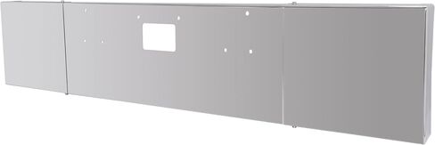 KUAFU 20" Front Bumper Assembly Compatible with 1987-2007 Peterbilt 357, 378, 379 Square Bumper W/Boxed End, Mounting & Tow Holes Without Fog Light Holes Steel Chrome 3PCS in Saudi Arabia