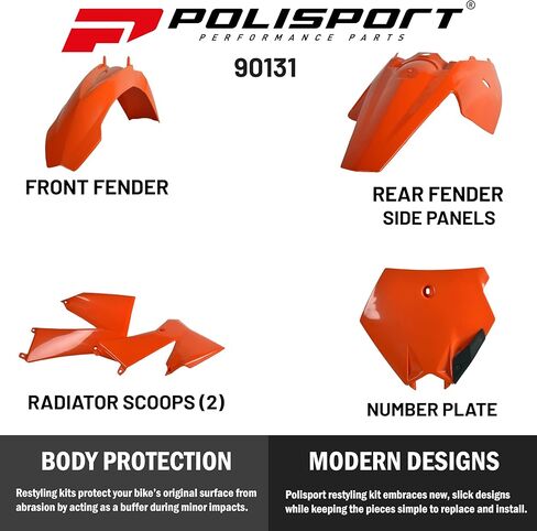 Polisport Motocross (MX) Replica Plastic Kit for KTM SX 85 (2006-12) – OEM Quality, Durable, Flexible & Perfect Fit – Orange in Kuwait