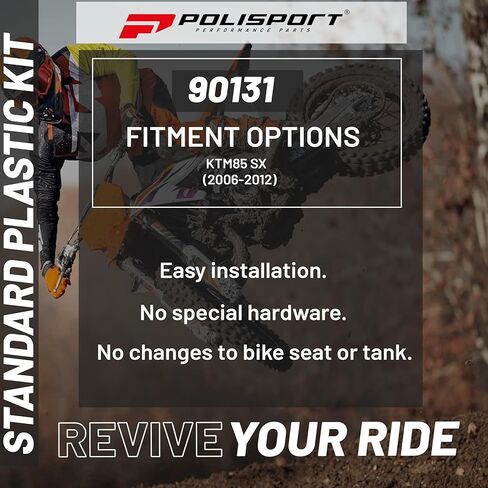 Polisport Motocross (MX) Replica Plastic Kit for KTM SX 85 (2006-12) – OEM Quality, Durable, Flexible & Perfect Fit – Orange in Kuwait