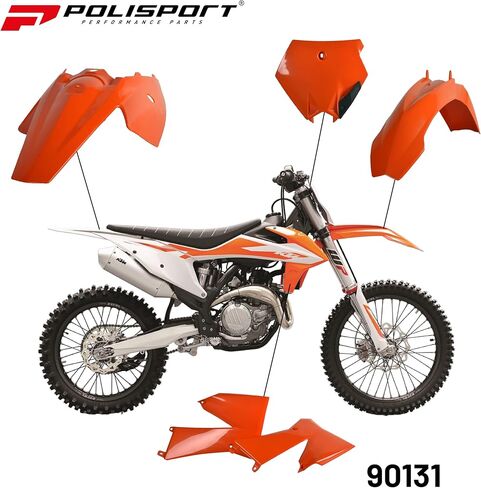 Polisport Motocross (MX) Replica Plastic Kit for KTM SX 85 (2006-12) – OEM Quality, Durable, Flexible & Perfect Fit – Orange in Kuwait