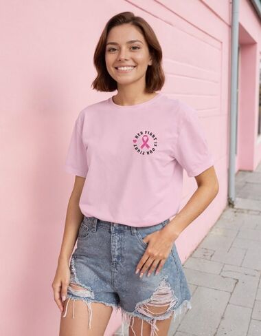 Breast Cancer Shirts for Women Pink Ribbon Breast Cancer Support Tshirts Cancer Awareness Tee Tops in Saudi Arabia