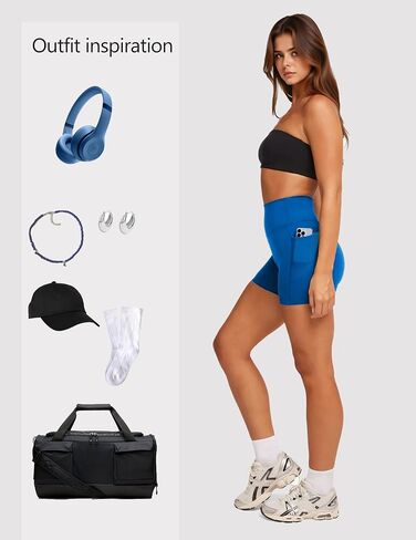 Olmlmt Biker Shorts Women 4.5" with Pockets High Waisted Spandex Yoga Workout Shorts in Saudi Arabia