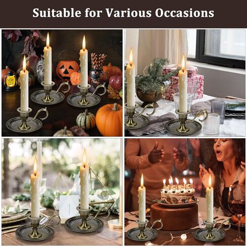 حاملي شمعدان خمر ، عتيقة الحامل الشمعة النحاس العتيق ديكور مع مقبض لحفلات مركزية حفل زفاف ديكور المنزل هدية هدية in Kuwait