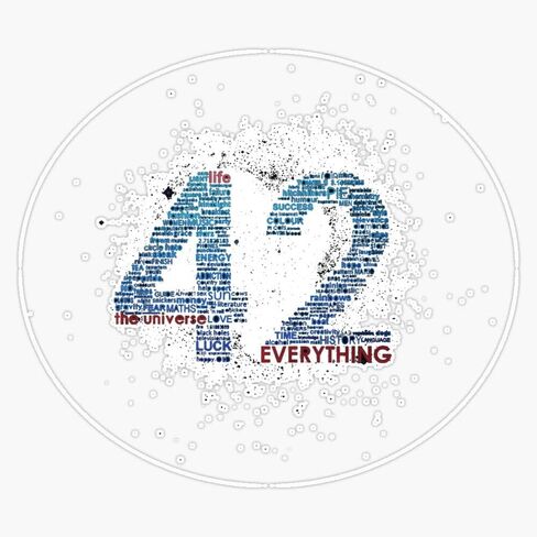 Life The Universe And Everything- Hitchhiker'S Guide To The Galaxy Sticker Bumper Sticker Vinyl Decal 5" in Saudi Arabia