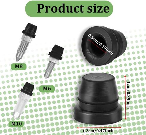 18PCS Car Brake Bleeder Screw Caps, Rubber Auto Grease Fitting Dust Zerk Covers, Waterproof Vehicle Brake Bleeder Nipple Caplier Accessories, Universal for Bicycle, Car, Motorcycle in Saudi Arabia