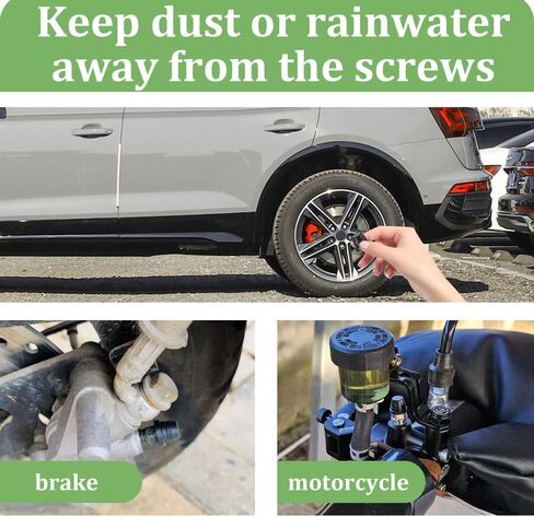 18PCS Car Brake Bleeder Screw Caps, Rubber Auto Grease Fitting Dust Zerk Covers, Waterproof Vehicle Brake Bleeder Nipple Caplier Accessories, Universal for Bicycle, Car, Motorcycle in Saudi Arabia