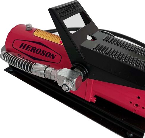 HEROSON Air Hydraulic Pump 10,000 PSI, 0.7L Reservoir, NPT 3/8" Oil Outlet, NPT 1/4" Inlet, Hydraulic Pump Air Hydraulic Foot Pump, with Air Line Lubricator, Black in Saudi Arabia