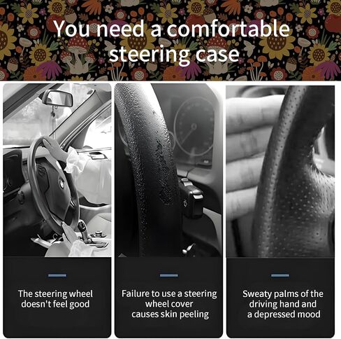 Car Steering Wheel Cover, Anti-Slip Breathable Elastic Neoprene 15 Inch Car Steering Wheel Protector for Women and Men,for Cars, SUVs Cute Blue Starfish in Kuwait