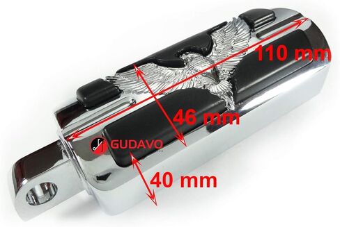 دواسة القدم الأمامية للدراجة النارية من الدراجات النارية مع حوامل متوافقة مع Honda Fury/VT 1300 CX 2009-2021 (GTW Chrome) in Kuwait