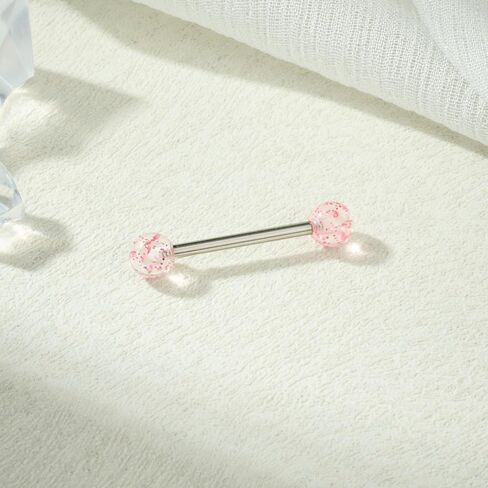 AceFun 6 Pairs 14G Nipple Rings Stainless Steel Heart Butterfly Bow Opal Flower CZ Stud Barbell Set Cute Nipplerings Shields Piercing Jewelry for Women Pink Blue Red Tone Body Jewelry in Kuwait