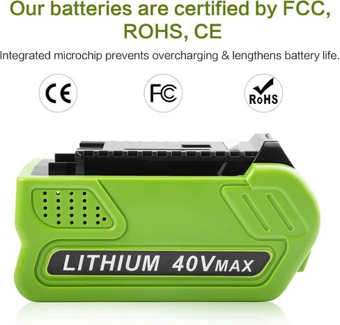 2 Pack 29472 6000mah 40v استبدال بطارية الليثيوم لـ Greenworks 40v 29472 29462 2901319 24282 24252 21332 25322 20672 2101602 20312 24322 21362 26272 أدوات الطاقة الصافية in Saudi Arabia