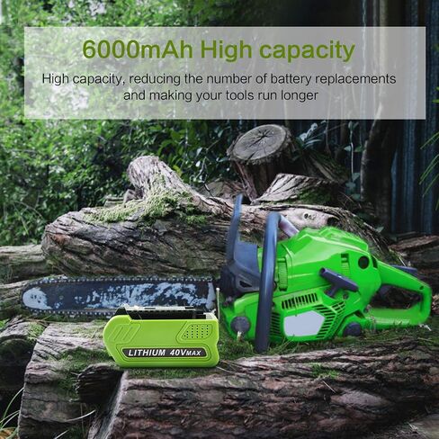 2 Pack 29472 6000mah 40v استبدال بطارية الليثيوم لـ Greenworks 40v 29472 29462 2901319 24282 24252 21332 25322 20672 2101602 20312 24322 21362 26272 أدوات الطاقة الصافية in Saudi Arabia