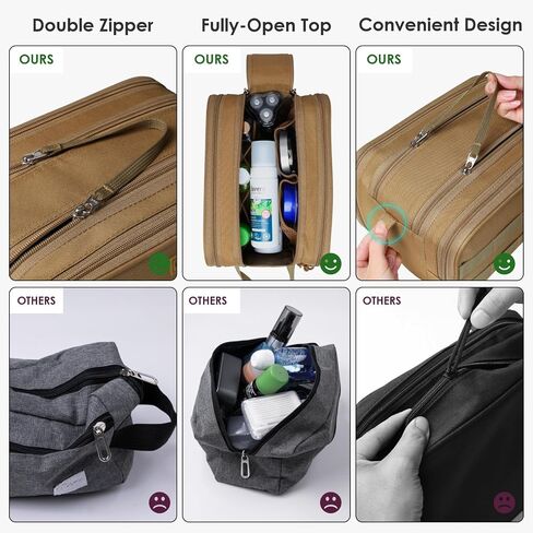 TACTICISM Toiletry Bag for Men - Dry Wet Separate Travel Toiletry Bag, Tactical Molle Dopp Kit for Men with Large Capacity, Water-Resistant Shaving Bag for Adult Women for Travel, Black in Saudi Arabia