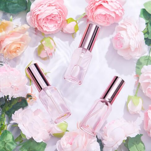 Tessco for you 20 Pcs 3.4 oz/100 ml Glass Spray Bottles Empty Perfume Atomizer Refillable Clear Decorative Empty Bottles with Fine Mist Sprayer Pump for Face Body Travel(Gold) in Kuwait