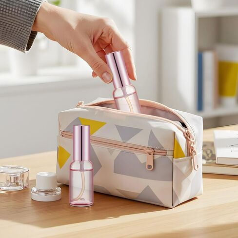 Tessco for you 20 Pcs 3.4 oz/100 ml Glass Spray Bottles Empty Perfume Atomizer Refillable Clear Decorative Empty Bottles with Fine Mist Sprayer Pump for Face Body Travel(Gold) in Kuwait