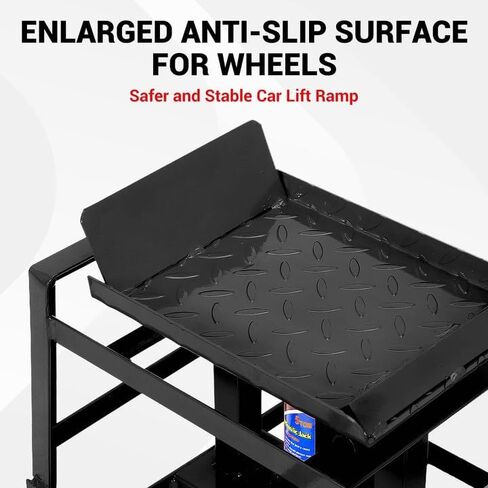 2PC 5Ton/11,050lbs Hydraulic Car Ramps, Portable Hydraulic Vehicle Lift, Car Ramp Solution for Oil Changes & Home Garage Auto Repairs in Saudi Arabia