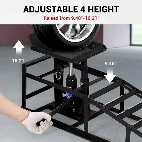 2PC 5Ton/11,050lbs Hydraulic Car Ramps, Portable Hydraulic Vehicle Lift, Car Ramp Solution for Oil Changes & Home Garage Auto Repairs in Saudi Arabia