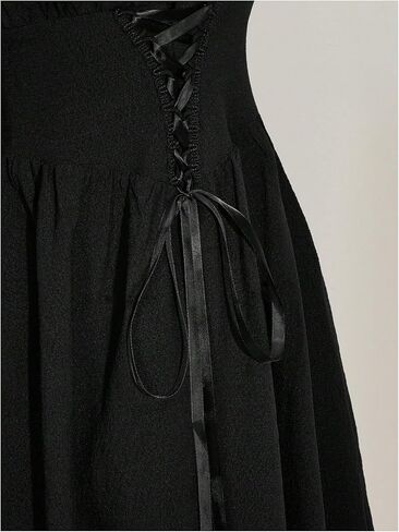 نساء زائد الحجم الدانتيل أعلى اللباس القوطية دمية طفل عاريات الحبيب الرقبة نفخة الأكمام روكيد الجرونج جوت الفساتين الصغيرة in Kuwait