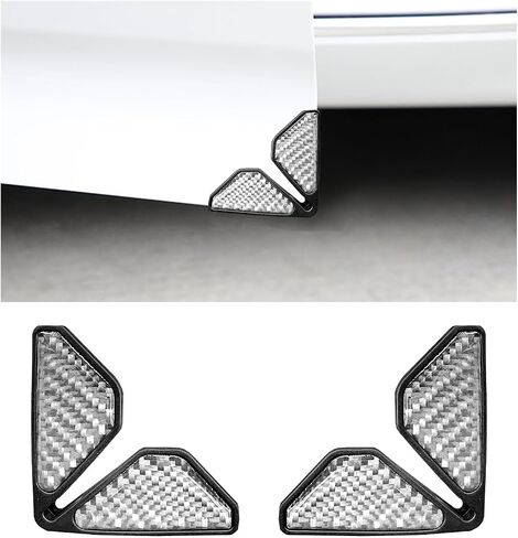 2PCS Car Door Protector Edge Guards, Anti-Collision Carbon Fiber Auto Door Corner Guards Sticker, Self-Adhesive Edge Protector Corner Cover Exterior Decor for Car Truck SUV (Black) in Saudi Arabia