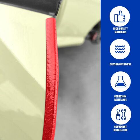 16.5FT (5M) Car Door Edge Guard, No Glue Car Door Entry Guard Protective Strip, Rubber Edge Trim Car Door Protector, Universal Car Exterior Accessories for Auto, Truck, SUV and ATV (Red) in Saudi Arabia