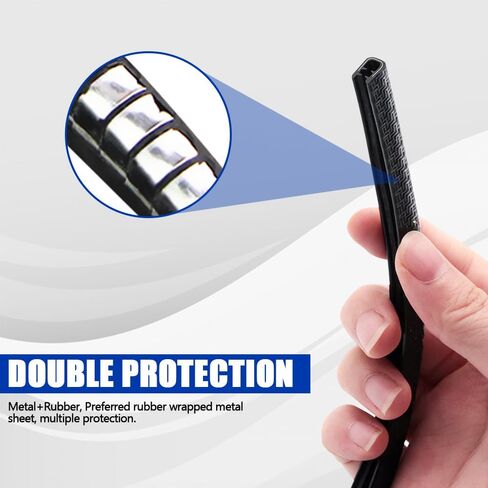16.5FT (5M) Car Door Edge Guard, No Glue Car Door Entry Guard Protective Strip, Rubber Edge Trim Car Door Protector, Universal Car Exterior Accessories for Auto, Truck, SUV and ATV (Red) in Saudi Arabia