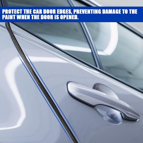 16.5FT (5M) Car Door Edge Guard, No Glue Car Door Entry Guard Protective Strip, Rubber Edge Trim Car Door Protector, Universal Car Exterior Accessories for Auto, Truck, SUV and ATV (Red) in Saudi Arabia