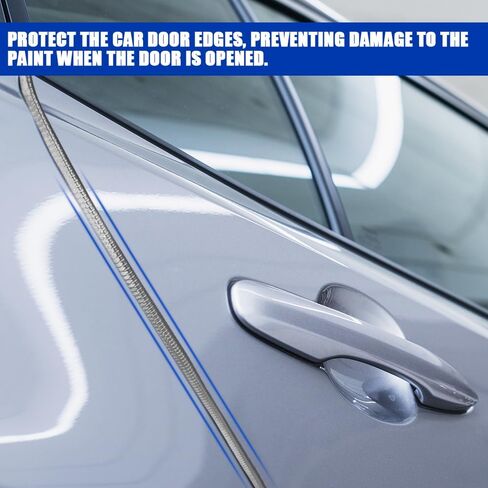 16.5FT (5M) Car Door Edge Guard, No Glue Car Door Entry Guard Protective Strip, Rubber Edge Trim Car Door Protector, Universal Car Exterior Accessories for Auto, Truck, SUV and ATV (Red) in Saudi Arabia