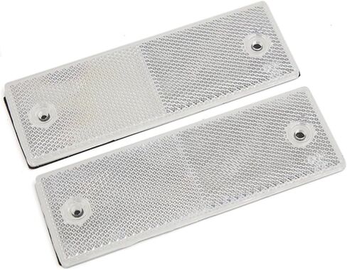 145mm x 45mm White Plastic Self-adhesoive Rectangle Trailer Car Reflector 2PCS Auto Replacement Parts in Saudi Arabia