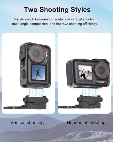 قاعدة محول التحرير السريع المغناطيسي لإصدار DJI Osmo Action 5 Pro ، Multifunical Osmo Action 4/3 Magnet Bracket for DJI with dual -leghs - shalle shote stick stick stick و tripod و deck mount in Kuwait