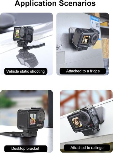 قاعدة محول التحرير السريع المغناطيسي لإصدار DJI Osmo Action 5 Pro ، Multifunical Osmo Action 4/3 Magnet Bracket for DJI with dual -leghs - shalle shote stick stick stick و tripod و deck mount in Kuwait