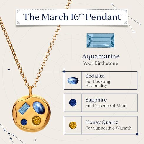 Birthdate 14k Gold Necklace for Women - 16-20in Adjustable 14 Karat Gold Chain with Lobster Clasp - Cadenas de Oro 14k Puro Para Mujer, Ladies Jewelry Birthstone in Saudi Arabia