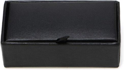 Faux Leather Travel Cufflinks Rings Storage Box for Case for Cufflinks Luxury Display Jewelry for Case Storage Cuff Link, Black in Saudi Arabia