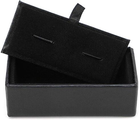 Faux Leather Travel Cufflinks Rings Storage Box for Case for Cufflinks Luxury Display Jewelry for Case Storage Cuff Link, Black in Saudi Arabia