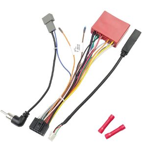 24Pin Radio Wiring Harness Kit Replacement for Mazda 2/3/5/6/CX-5/CX-7/CX-9 MPV Miata Millenia Tribute Protege, 16Pin ISO Android Stereo Plug with Antenna Adapter Butt Connector