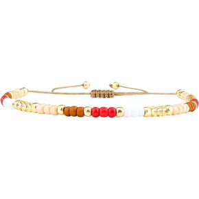 KELITCH BOHO Miyuki Beaded Strand Bracelets Thin Rope Stack Wrap Bracelets Women Fashion Handmade Friendship Bracelets