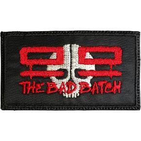 The Bad Batch Clone Force 99 Logo Patch - Funny Tactical Military Morale Embroidered Patch Hook Fastener Backing Black Background