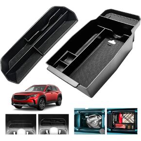Compatible for 2024 2023 Mazda CX-50 Center Console Organizer Insert Tray Armrest Storage Box for 2023 2024 Mazda CX50 Accessories(2pcs)