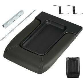 Youxmoto Center Console Lid Armrest Cover Fit for Chevy Silverado 1500 2500 3500 HD 2001-2006; Avalanche/Tahoe/Suburban; Fit for GMC Sierra Yukon; Black Fits 19127364, 19127366