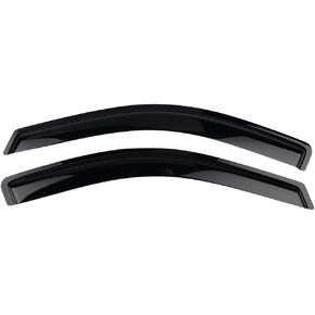 Window Visor Compatible with 2004-2008 Ford F150 Standard Cab(Excludes 2004 Heritage), Acrylic Black Slim Style Sun Rain Guards Cover by IKON MOTORSPORTS, 2005 2006 2007