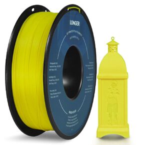 Longer PLA 3D Printer Filament, 1.75mm PLA Filament, Dimensional Accuracy +/- 0.03 mm, 1kg Spool, Gray