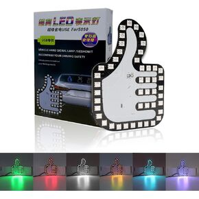 New LED RGB Thumb Colorul Gesture Light Funny Car Finger Light With Remote Road Rage Sign Finger Gesture Light (Thumb Gesture light)
