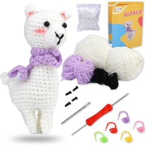 Crochet Kit for Beginners, Crochet Animal Kit, Dog Crochet Starter Kit with Tutorials, DIY Knitting and Crochet Supplies, Beginner Crochet Kit for Adults, Kids, Handmade Crocheting Craft